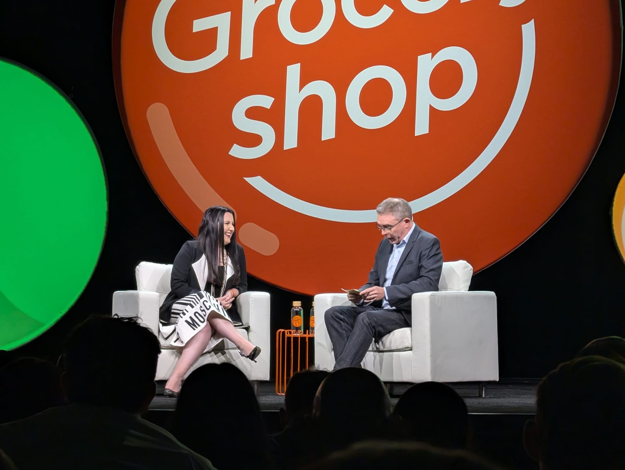 Fidji Simo, CEO of Instacart being interviewed by Ben Miller, VP, Original Content & Strategy, Groceryshop.